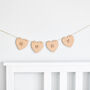 Personalised Wooden Bunting Heart And Name, thumbnail 1 of 4