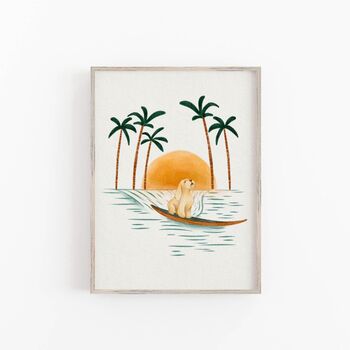 Surfing Dogs At Sunset Trio, 2 of 4