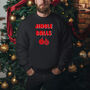 Jingle Balls Christmas Jumper In Dark Heather, thumbnail 6 of 12