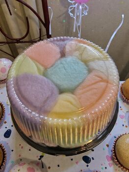 Tear And Share Candy Floss Birthday Cake Vegan, Allergen, 6 of 9