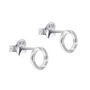 Sterling Silver Hammered Circle Stud Earrings, thumbnail 3 of 5
