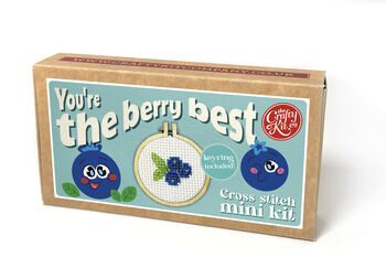 You're The Berry Best Mini Matchbox Cross Stitch Kit, 2 of 6