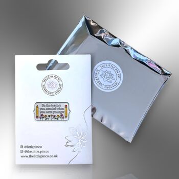Be The Teacher You Needed Enamel Lapel Pin Badge, End Of Term, Christmas Gift For Teachers, Teacher Lanyard Accessory, 5 of 8