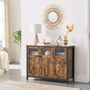 Sideboard With Glass Doors And Steel Frame, thumbnail 1 of 9