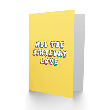 All Love Sweet Bright Retro Woman Her Birthday Card, 2 of 4
