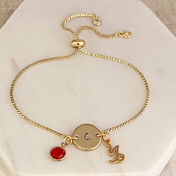 Gold Plated Capricorn Zodiac Bracelet, 2 of 7