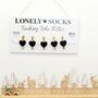 Lonely Socks Seeking Soul Mates Hanging Clip Board, thumbnail 1 of 3