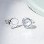 Round Stud Silver Earrings, thumbnail 1 of 10