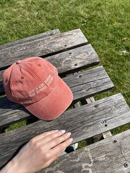 Just A Girl Personalised Slogan Cap, 5 of 6