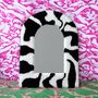 Black And White Retro Tufted Mirror, thumbnail 1 of 6