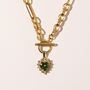 Peridot Crystal Heart Pendant Necklace, thumbnail 3 of 8