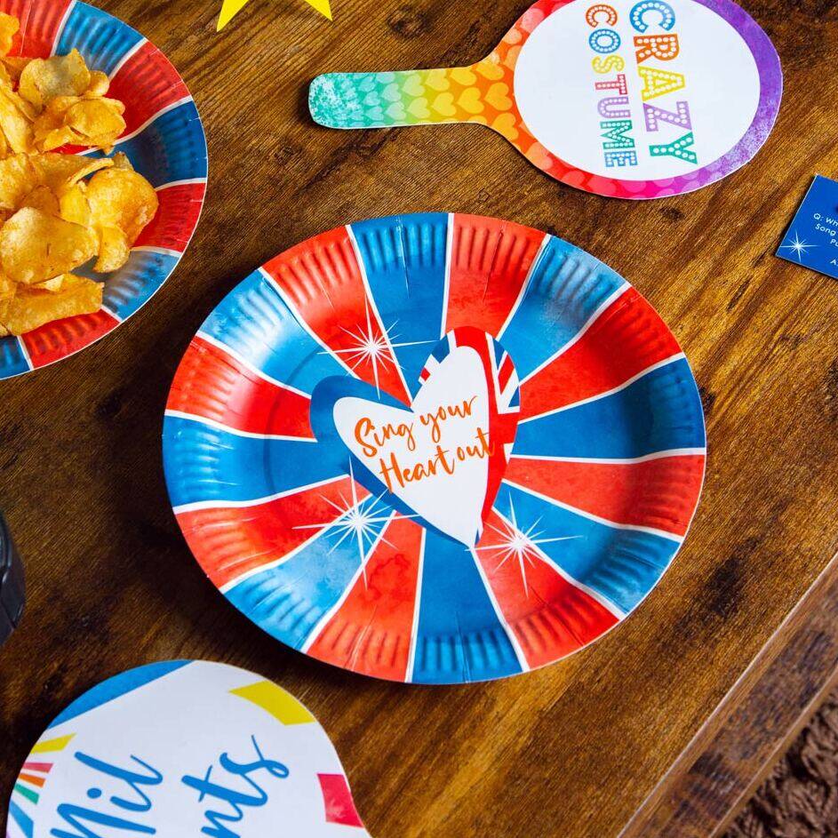 Eight Song Contest Paper Plates, 1 of 3