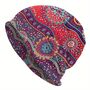 Bright Chemo Headwear Beanie Hat Bandana Red Purple, thumbnail 1 of 5