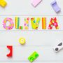 Stripe, Spot And Stars Decorative Wooden Name Letters, thumbnail 4 of 12