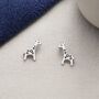 Stand Tall Stand Proud Sterling Silver Giraffe Earrings, thumbnail 2 of 5