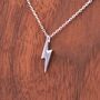 Sterling Silver Tiny Little Lightning Bolt Pendant Necklace, thumbnail 6 of 12