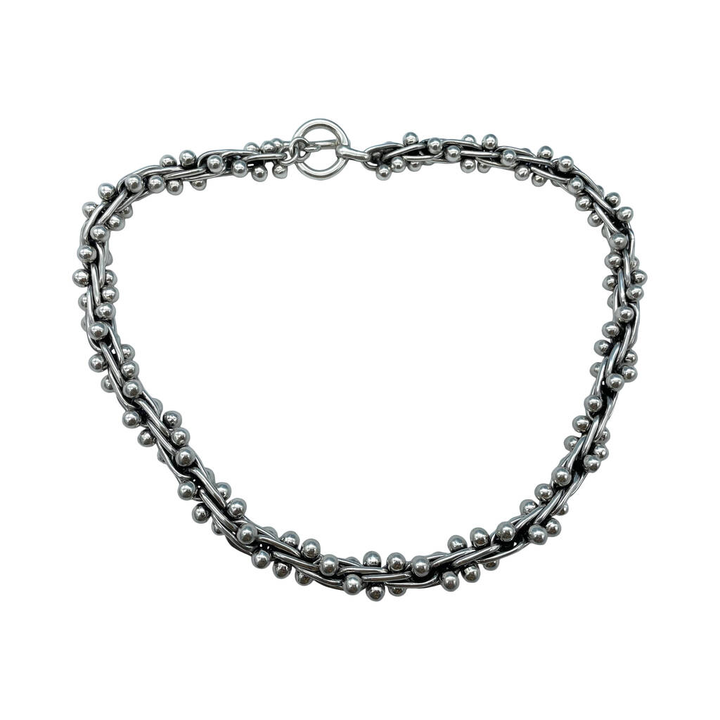 Solid Silver Peppercorn Bracelet Gift By Mon Bijoux Jewellery