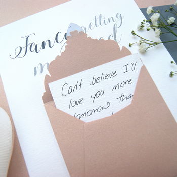Fancy Getting Married Today Wedding Day Card, 7 of 7