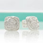 Solid Sterling Silver Baroque Cufflinks, thumbnail 1 of 4