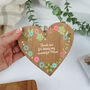 Hanging Wooden Heart With Printed Personalised Message, thumbnail 2 of 6