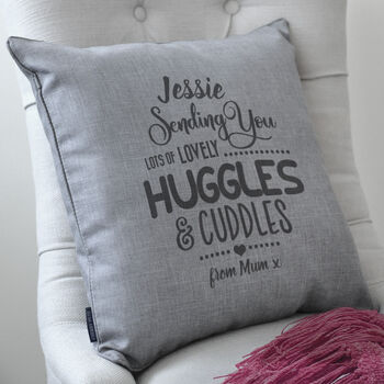 Personalised Sending You Lots Of Huggles Cushion, 8 of 10