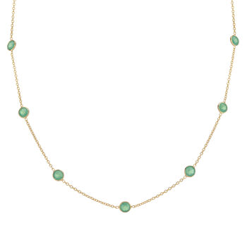 Antibes Chrysoprase And Gold Plated Necklace, 3 of 4