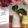 30th Birthday Anniversary Handmade Vase With Ceramic Tag, thumbnail 6 of 8