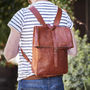Rolltop Leather Backpack, thumbnail 2 of 8