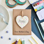 Personalised First Mother's Day Heart Dotty Card, thumbnail 2 of 4
