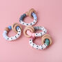 Personalised Silicone And Wood Baby Teething Toy, thumbnail 7 of 8