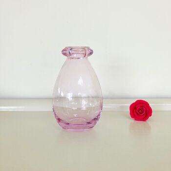 Vintage Pink Glass Perfume Bottle ~ Four, 5 of 5