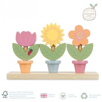 Wooden Stacking Flower Pots, 2 of 6
