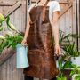 Personalised Full Grain Leather Apron With Pockets, thumbnail 6 of 9