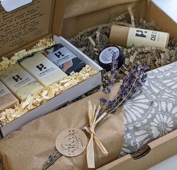 Gift Set Handmade Soap, Lipbalm And Cotton Scarf, 6 of 9
