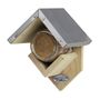 Pine Peanut Butter Bird Feeder With Zinc Roof 19.5cm, thumbnail 1 of 5