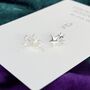 Christmas Sparkle Sterling Silver Star Stud Earrings, thumbnail 4 of 7