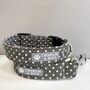 Grey Polka Dot Collar And Lead For Girl And Boy Dogs, thumbnail 1 of 7