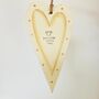 New Baby Wooden Hanging Heart, thumbnail 4 of 5