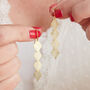 Matte Gold Diamond Drop Earrings, 18k Gold Silver, thumbnail 7 of 8