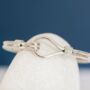 Heavy Sterling Silver Rope Stirrup Loop Bangle, thumbnail 1 of 7