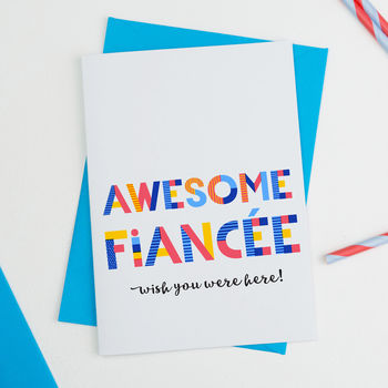 Awesome Fiancée All Purpose Personalised Card, 2 of 3