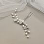 Pearl Flower Bridal Hair Pin With Gold Or Silver Wire, thumbnail 7 of 13