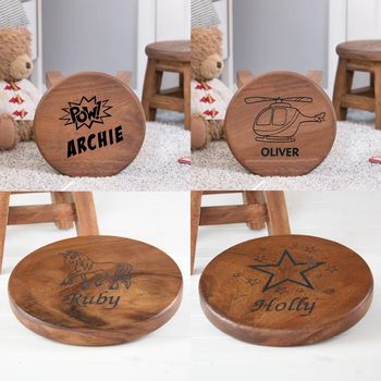 Personalised Wooden Stool For Children, 5 of 9