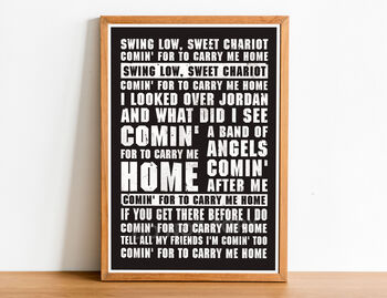 Rugby Songs Anthems Poster Frame Not Included, 3 of 10