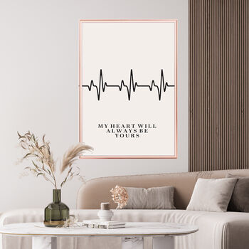 Custom Personalised Mothers Day Heart Typography Print, 5 of 8