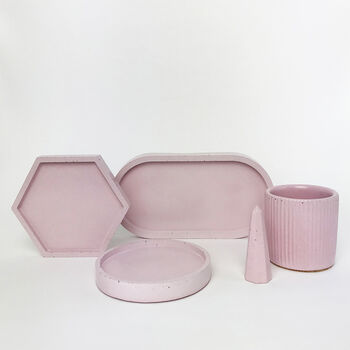 Round Pink Concrete Trinket Dish, 4 of 4