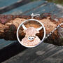 Rose Gold Highland Cow Pendant, thumbnail 1 of 2