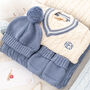 Luxury Cotton Knitted Baby Cricket Gift Set, thumbnail 1 of 11