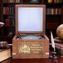 Personalised Glass Lid Gimbal Compass With Bronze Plaque, thumbnail 1 of 10