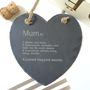 Personalised Slate Heart For Mother's Day, thumbnail 1 of 4